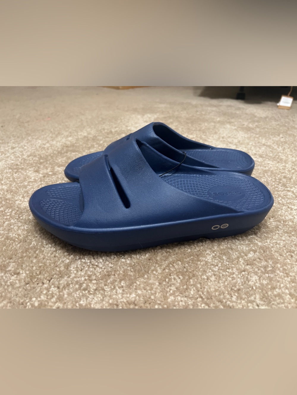 OOFOS Women’s Navy Blue Slide Sandals